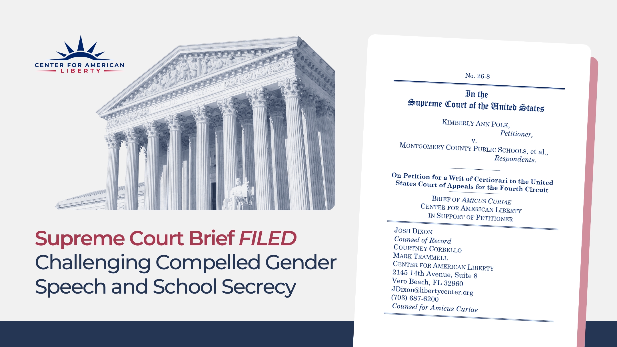Supreme Court Brief FILED Challenging Compelled Gender Speech and School Secrecy